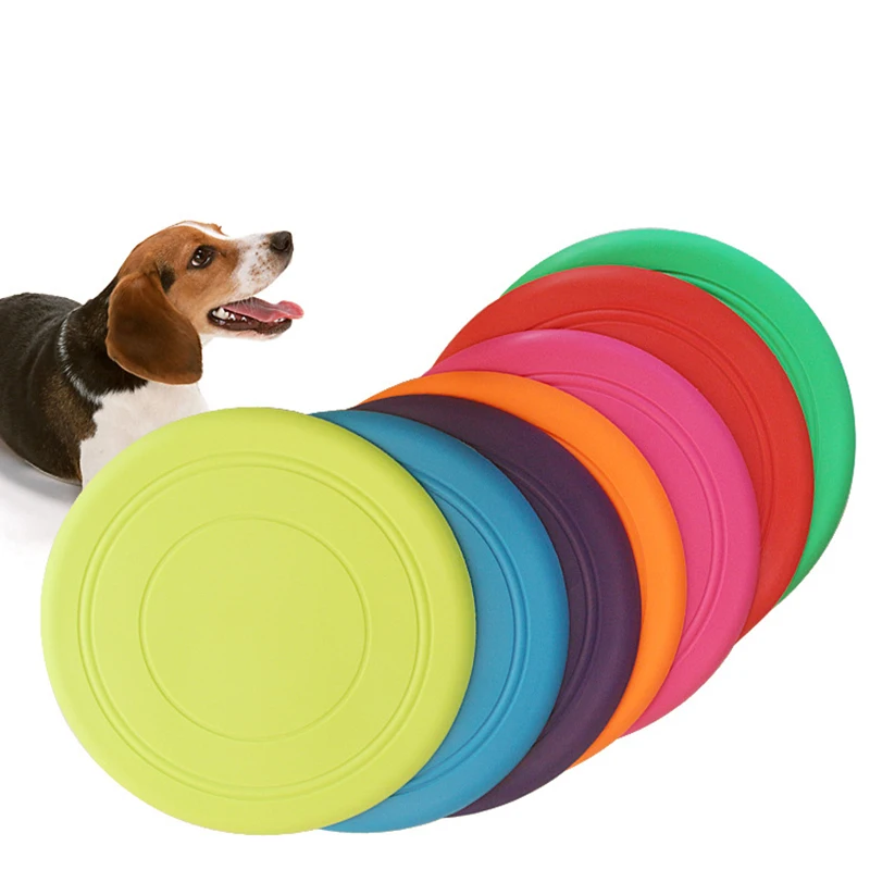 7 farieb Silikónová lietajúca tanier Funny Dog Cat Toy Dog Game Flying Discs odolné žuvacie šteniatko Tréning interaktívne domáce zvieratá Dodávky