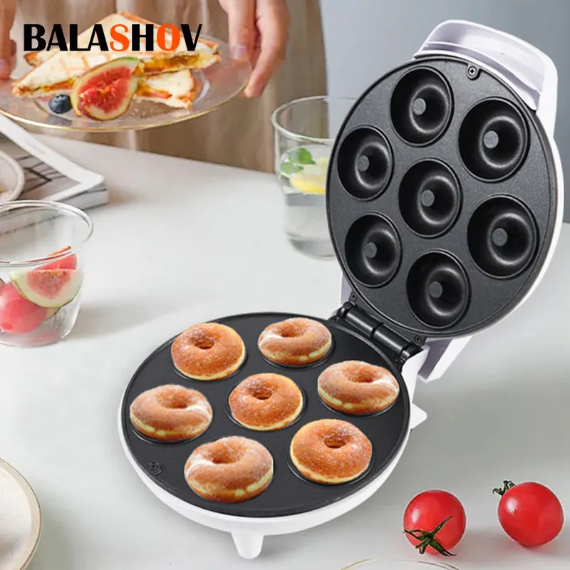 7 jamiek Mini Donut Machine Domáci výrobca šišiek pre kuchynský šiškový stroj dezert 220V EU Plug/110V US Plug