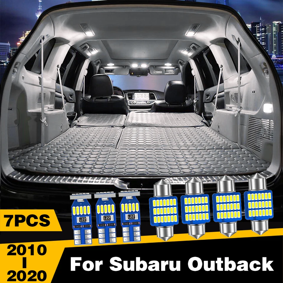 7 ks Highlight Car Interiér Dome Reading Light Roof Lamp Accessories for Subaru Outback 2010-2014 2015 2016 2017 2018 2019 2020