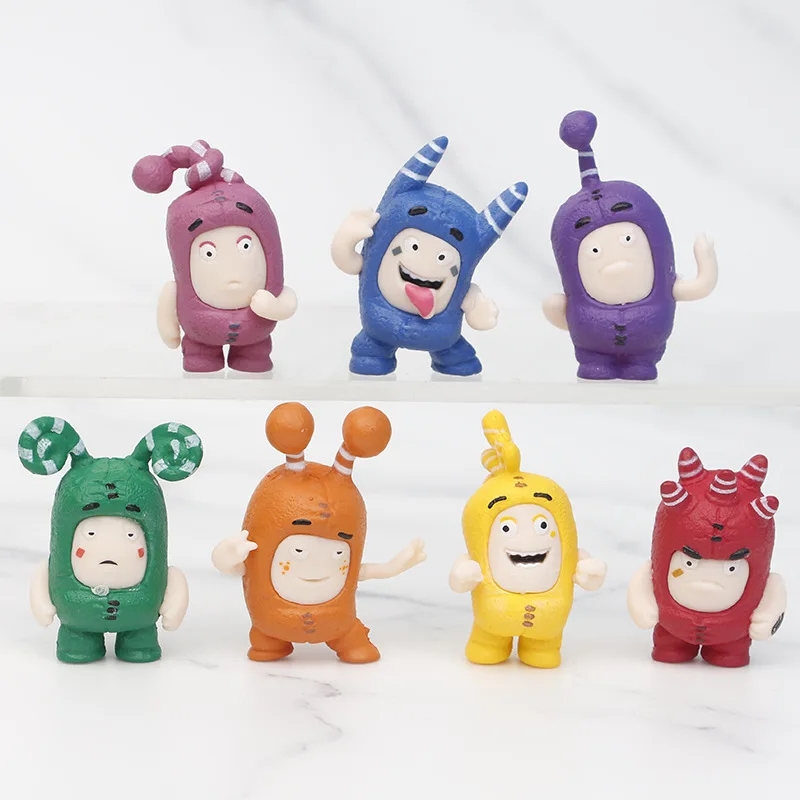 7 kusov/súprava anime, karikatúry, roztomilé ozdoby postavy PVC, modely zbierky, doplnky pre domácu dekoráciu