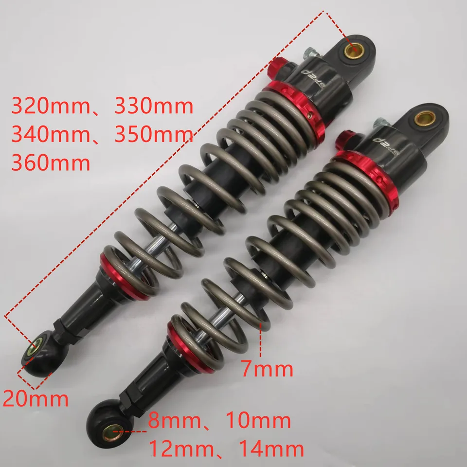 7 mm Spring Universal 320 mm/330 mm/340 mm/350 mm/360 mm motocyklový tlmič pre honda yamaha suzuki kawasaki