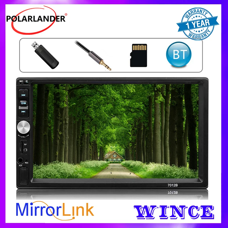 7 palcov 2 DIN Car Radio Bluetooth MP4 MP5 Player HD dotyková obrazovka Stereo FM so zadným zobrazením fotoaparátu pre BMW Honda Universal