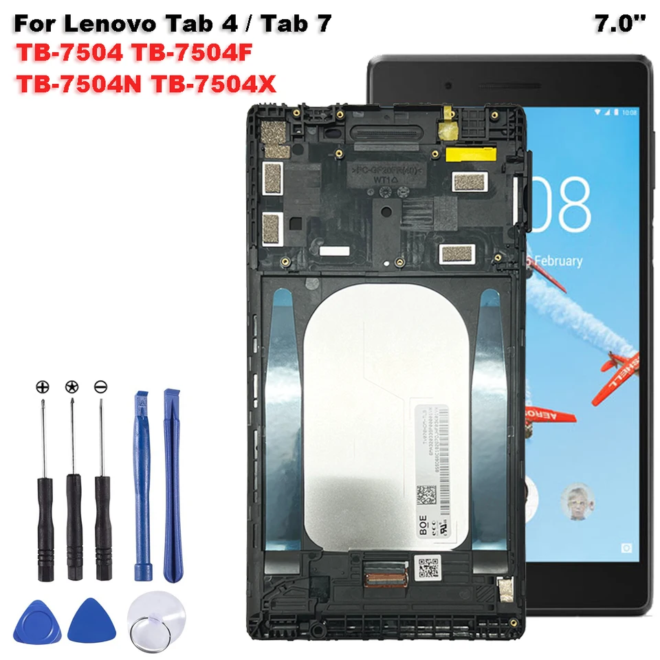 7 palcov pre lab 4 TB-7504X LCD Tab 4 TB-7504N TB-7504X TB-7504F Zostava a zostava digitátora digitátora obrazovky dotykovej obrazovky a dotyková obrazovka