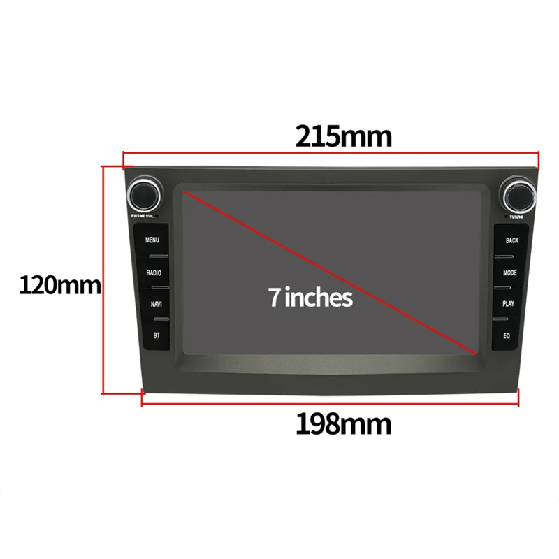 7 -palcový Android 11 Aut Radio Multimedia Player GPS navigácia 2+32G pre Opel Astra Vecta Antara Zafira Corsa Combo, Grey
