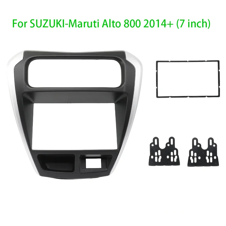 7-palcový dvojitý din Car Radio DVD Player Fascia Rám pre Suzuki-Maruti Alto 800 2014+