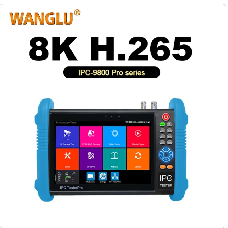 7-palcový IPS Touch IPC-9800Pro Series CCTV tester 4K H.265/H.264 Monitor testera CCTV 8MP CVI TVI AHD SDI Analog IP Camera Tester
