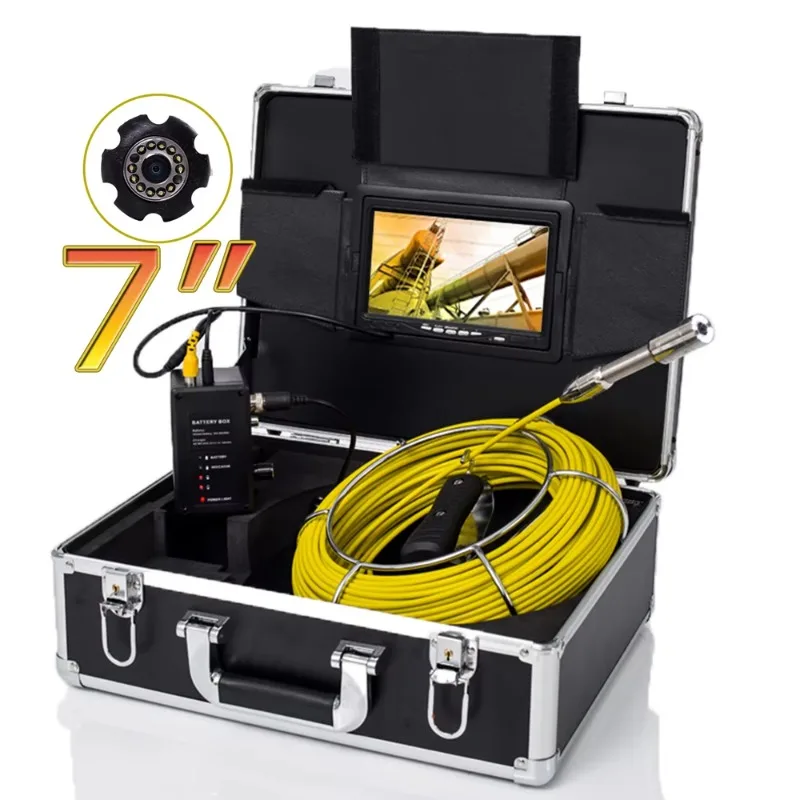 7 -palcový odtokový kanál Endoskop 8 GB DVR Video Nahrávanie, 20 m/30 m/50 m/100 m kanalizačný potrubie Kontrola fotoaparátu Vodotesná IP68 IP68