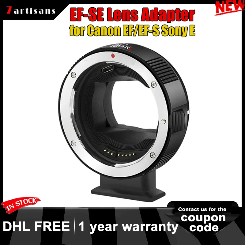 7 remeselníkov 7Artizáni EF-SE Adaptér Adaptér vysokorýchlostného automatického zaostrenia Prevodník Ring Kompatibilný pre Sony E Canon EF/EF-S-S-S-S-S-S-S-S-S-S-S-S-S-S-S-S-S-S