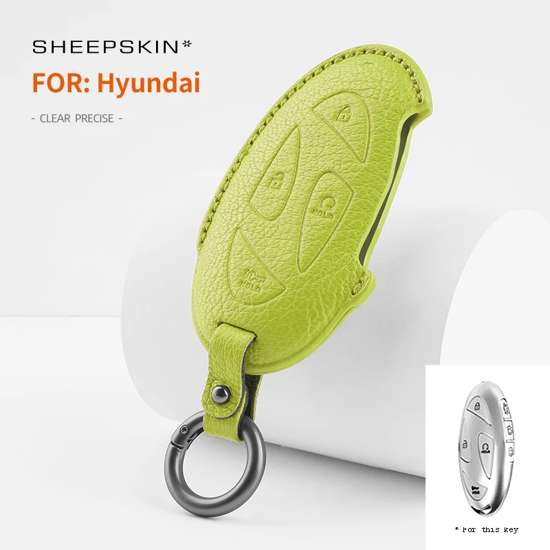 7 tlačidlá ovčieho kože kľúčového puzdra pre Hyundai Grandeur Gn7 Kona Ev 2023 Ioniq 6 Smart Remote Keychain Cover Shell Accessories