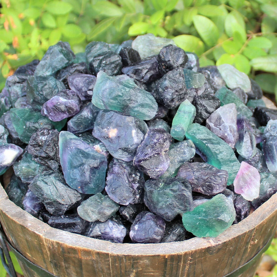 7 štýlov 5ks/set fluorite Raw Blue Quartz Rose Quartz Purple Quartz Roughte 2,5-5 cm