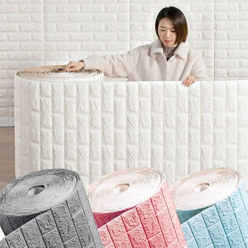 70 cm*100 cm 3d tehlové vzorové panely TAPELATY Vodotesné pre obývaciu izbu spálne