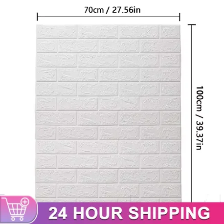 70 cm*77 cm 3D tehlová vzorka Strepka na stenu Self-pasívny panel Vodotesná obývacia izba tapety Domáca dekorácia