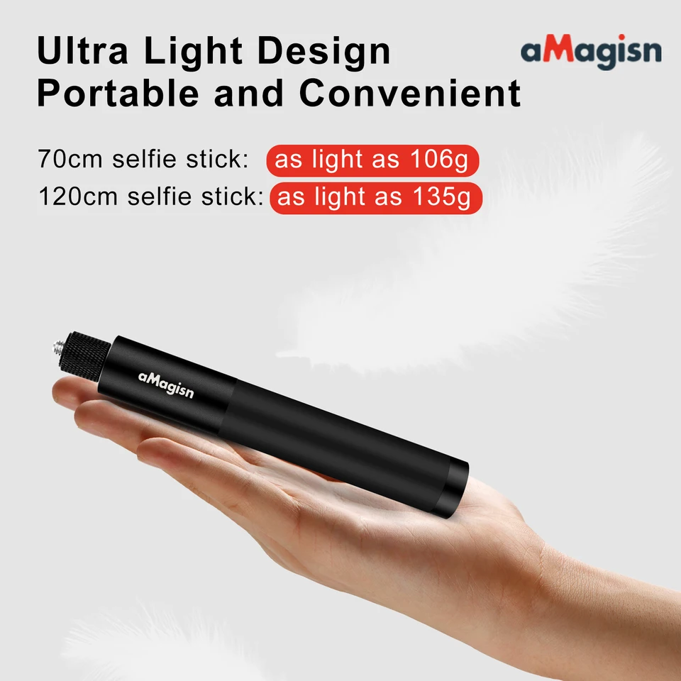 70 cm neviditeľná selfie palica pre DJi Osmo Insta360 GoPro Action Camera Camera prenosný prenosný selfie palica