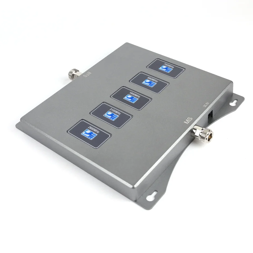 70 dB päť pásmový zosilňovač 850/900/1800/2100/TDD2600MHz 2G 3G 4G Cellular Amplifier GSM Mobile Sigight Booster Repeater Repeater