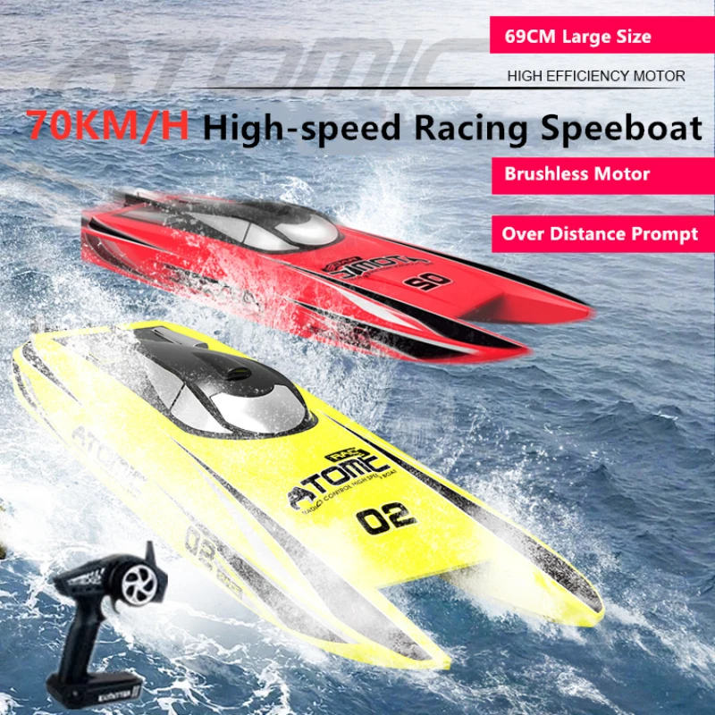 70 km/h vysokorýchlostný RC Speedboat bez kefy s nízkym výkonom a nadmernej rýchlosti RESET CASSIZE RESET s chladiacim zariadením Kid Boat Hračka