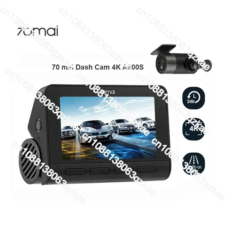 70 Mai Car Black Box 70mai Dash Cam 4K A800s so zadnou kamerou 70MAI RC06