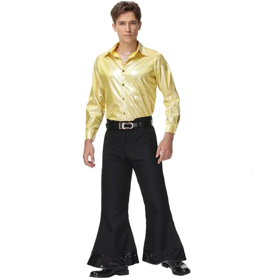 70. roky 80. roky disco cosplay hip-hop kostýmy vintage mužov hudobné párty oblečenie Halloween kostým retro