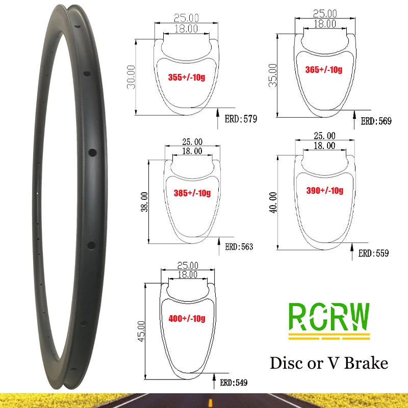 700C Road Clincher 25 mm široký uhlíkový okraj 30/35/38/40/45 mm hlboký disk alebo čadičový/vysoký TG rezbárske stopy v brzdu 16 18 20 21 24 28 32H