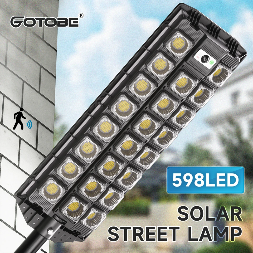713Cob 598 LED Super Bright Outdoor Solar Solar Street Light Sensor Sensor Solar Power Lights Yard Country House Wall Light Light