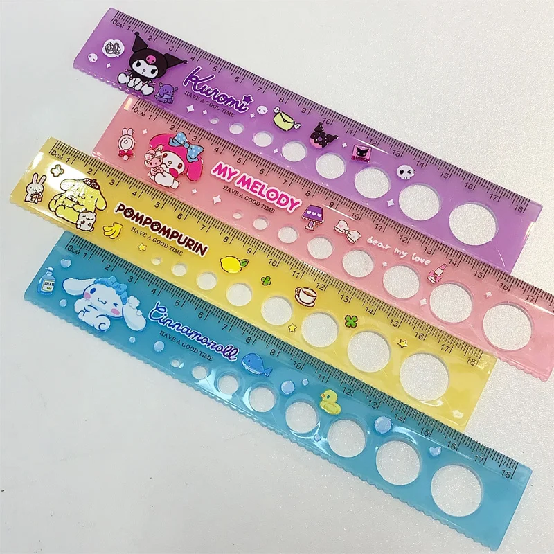 72 PC/LOT Sanrio Melody Kuromi vládca 18 cm Meranie priamych vládcov kresliaci nástroj Propagačné kancelárske potreby Darčekové zásoby