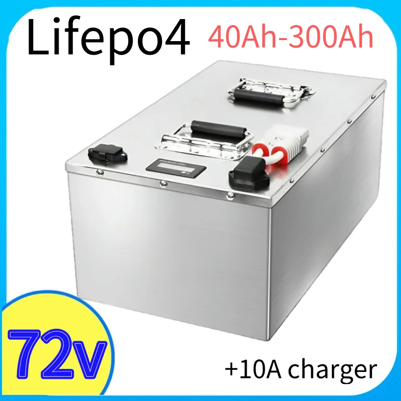 72V batéria LifePo4 40AH 80AH 100AH ​​120AH 150AH 200AH 250AH 300AH pre solárne úložisko do automobilového automobilu Hybridný automobil