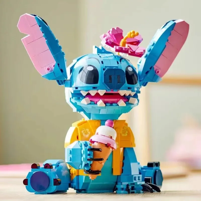744ks steh kompatibilný kawaii Nové stavebné bloky Stitch Dievča Barkovstvo vianočné darčeky Hračky Zhromaždenie