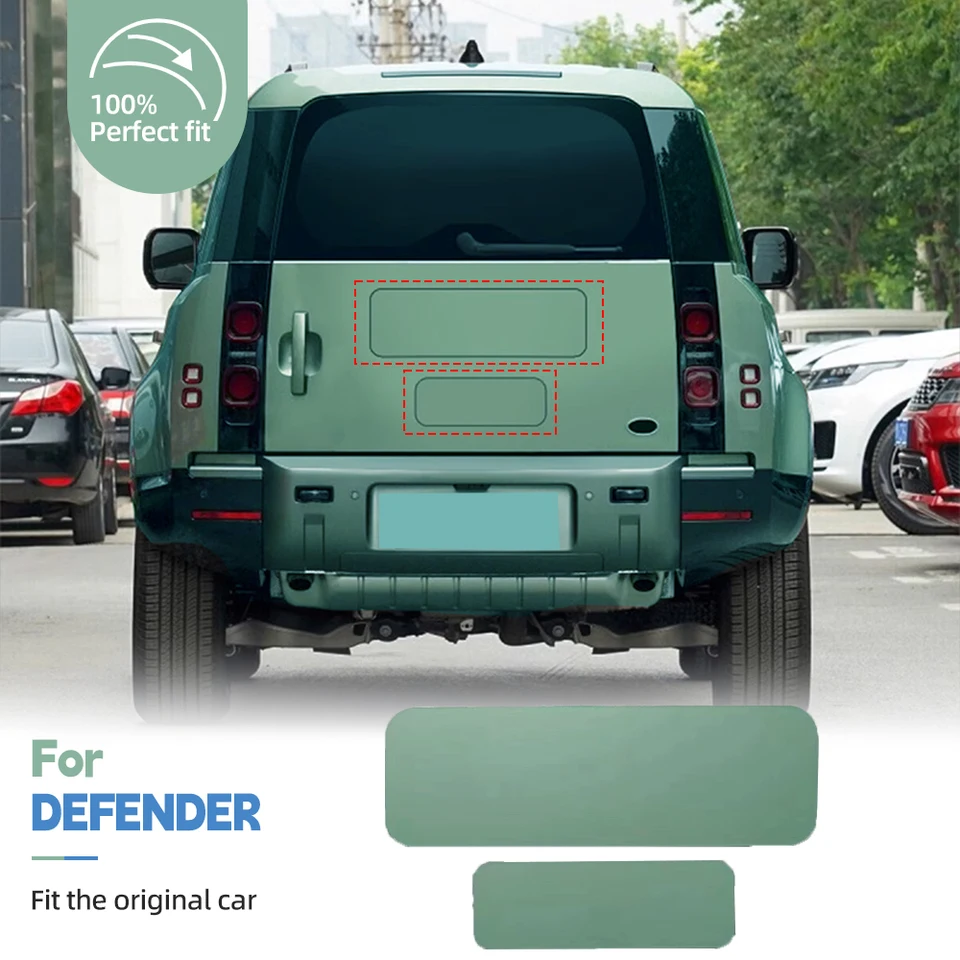 75. Zelená zadná pneumatika Tire Cover Cover Plate Fit for Land Rover LR Defender 110 130 90 2020-2023