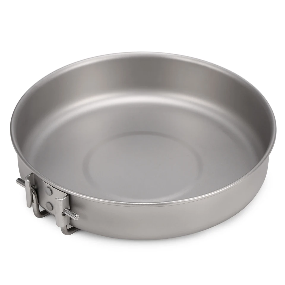 750 ml/1000 ml ultralight Titanium Frypan Outdoor Camping Havárový riadový riad piknikové varenie panvice