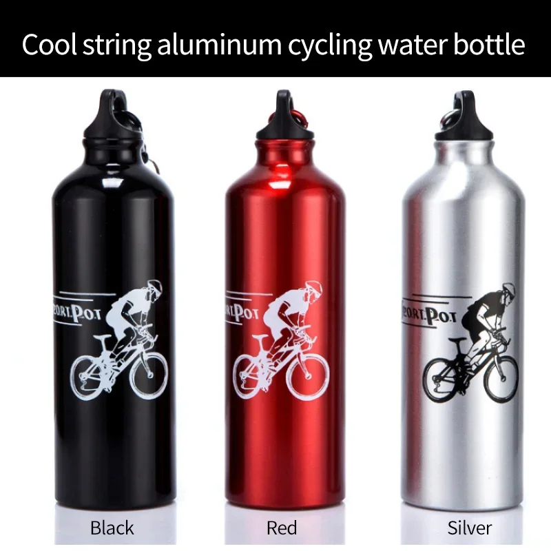 750 ml vody na fľaše na bicykli Waterbottle Cup Sports Cycling Botella Ban s držiakom s zliatinou hliníkovej zliatiny v karabíne