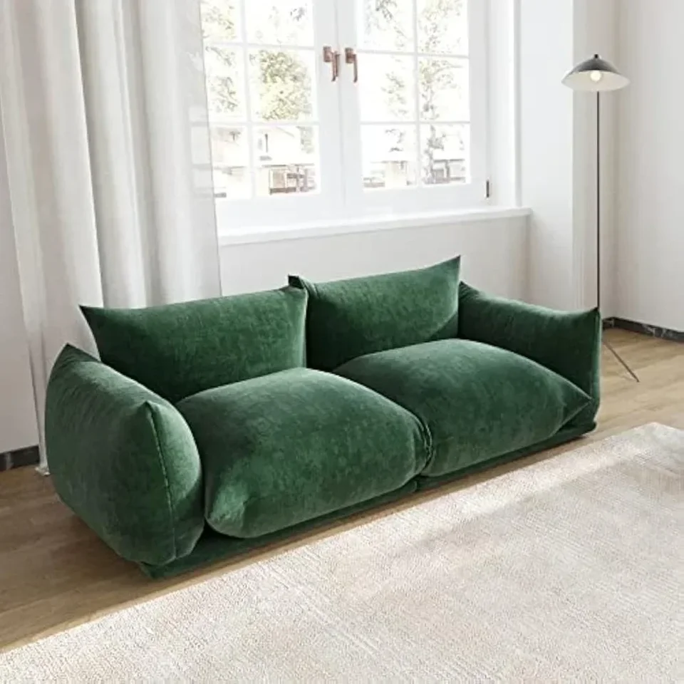 77.16inch Minimalistická pohovka, kabriolet gauč, Lovesofa Chenilleyarn 2 sedadlo Moderná obývacia izba pohovky pre kancelársky dom