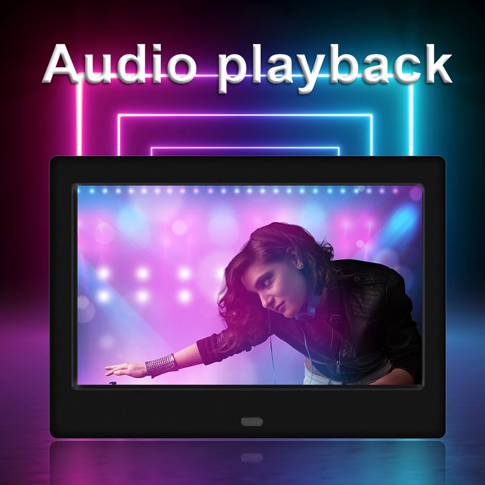 7inch HD LED Digital Photo Rám MP3 MP4 Movie prehrávač podpora USB/MMC/SD/MS Card 800*480 SMART DIGITAL PICON PICONATION Darček