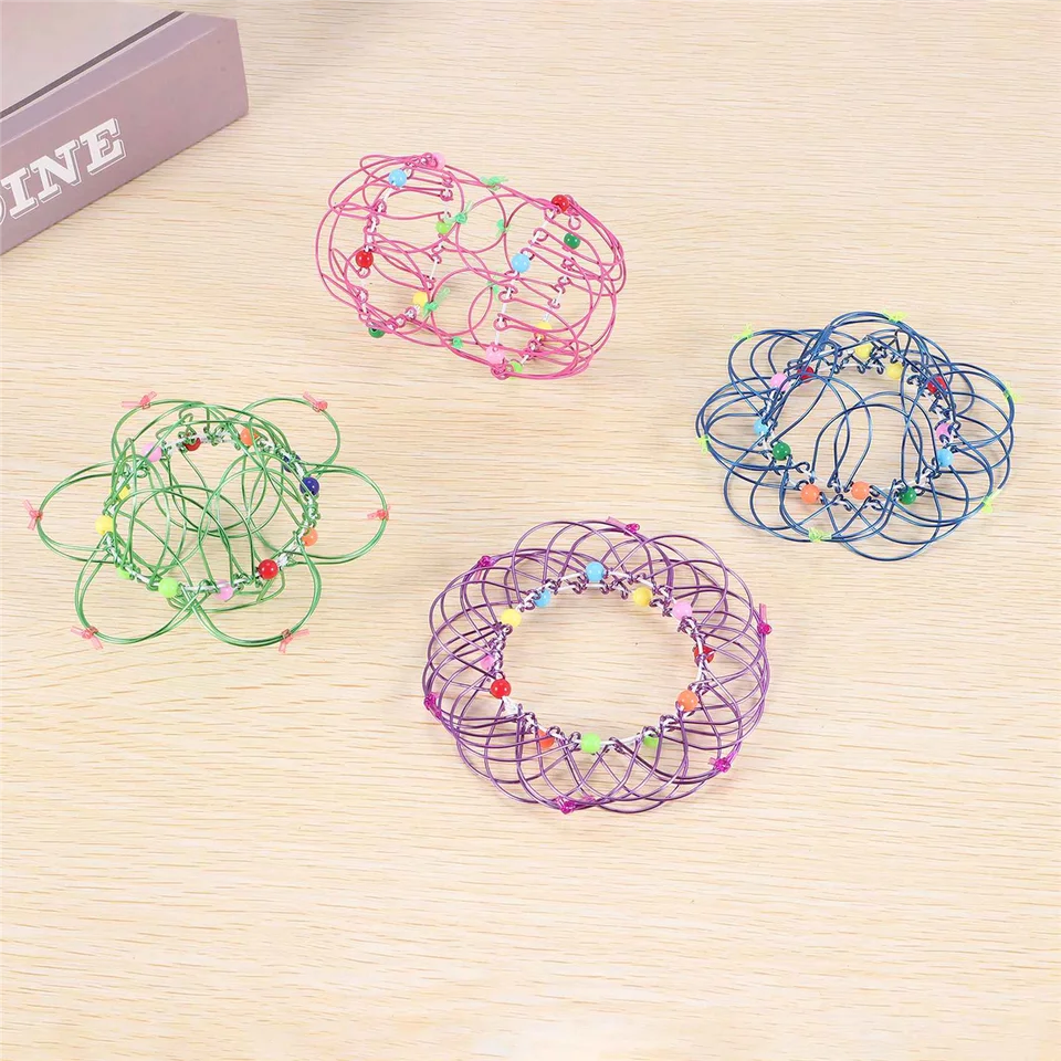 7ks Magic Mandala Basket Basket Toy Magic Loops Wire Fidget Hračka Flexibilný kôš mäkké magické hračky pre dospelých deti
