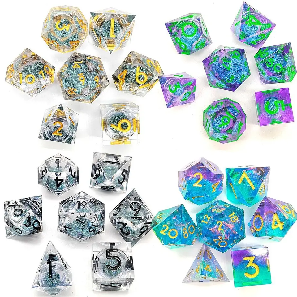 7ksové živice Dragon Eye Dice Nové domáce ozdoby stolová hra Game Dices Crystal Halloween Longan Dice Halloween Party Hračky