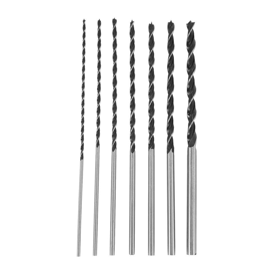 7pc x dlhé drevené vŕtacie bit bit 4 mm 5 mm 6 mm 7 mm 10 mm 12 mm x 300 mm Brad Point