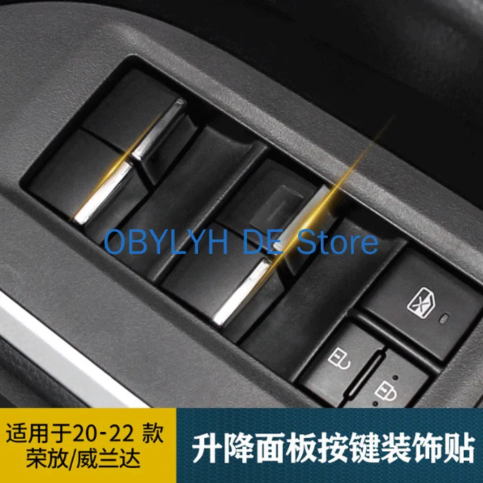7pcs Chrome okenné sklo sklo výťahový kryt kryt obtiažnosti pre Toyota Vios Altis Camry Rav4 Wish Yaris Car Interior príslušenstvo