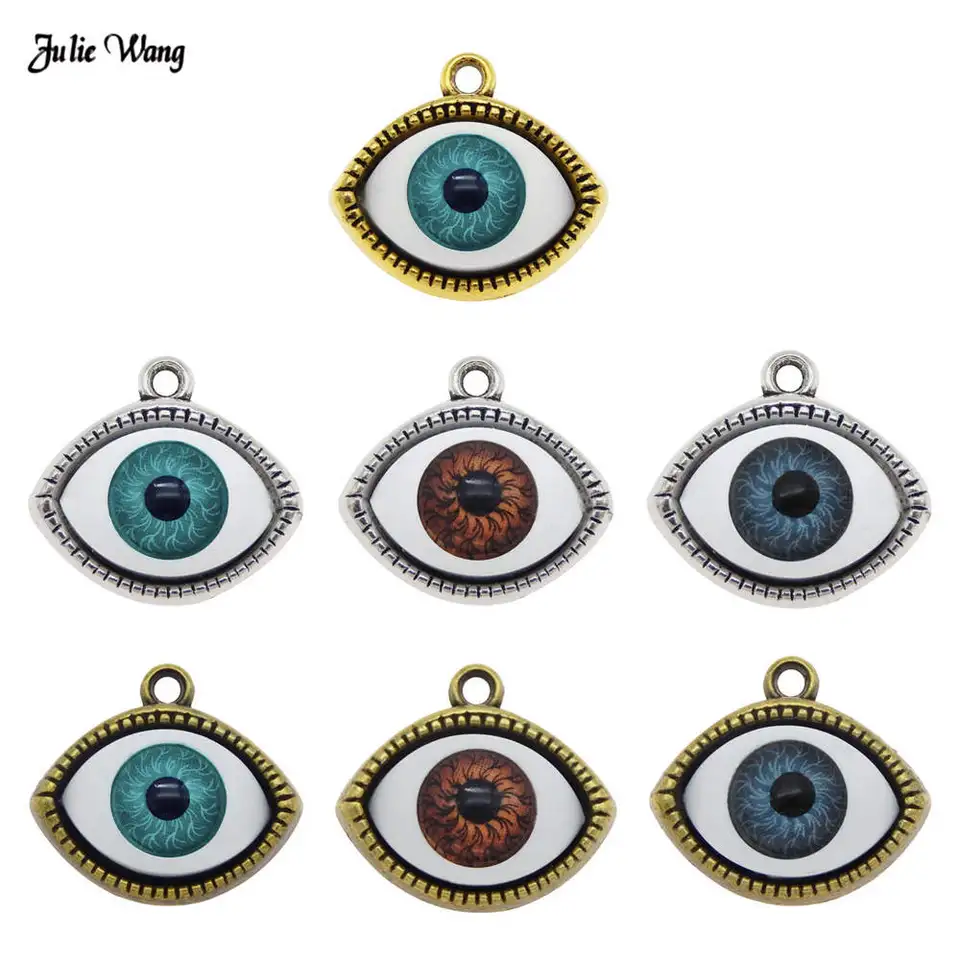 7pcs Demon Eyes 3d Zlo Evil Eye Pendant Zliatina Kúzla pre ženy Náramky Náramok