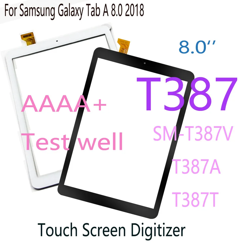 8.0 ”Digitalizátor pre kartu Samsung Galaxy A 8.0 2018 T387 SM-T387V T387A T387T Digitalizátor dotykovej obrazovky Digitalizátor predného skla Výmena predného skla