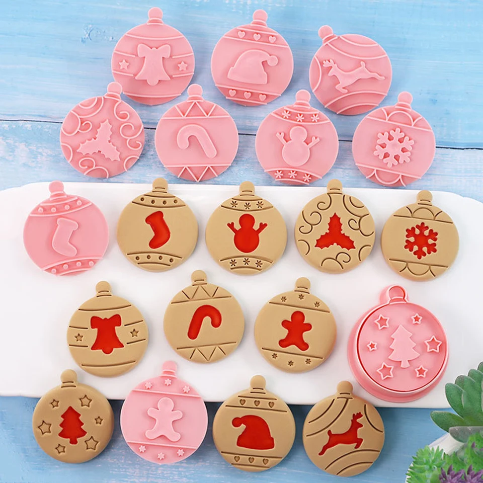 8/10ks Halloween Cookie Cutters Cartoon Pumpkin Castle Type Witch Vampire Biscuit Fold