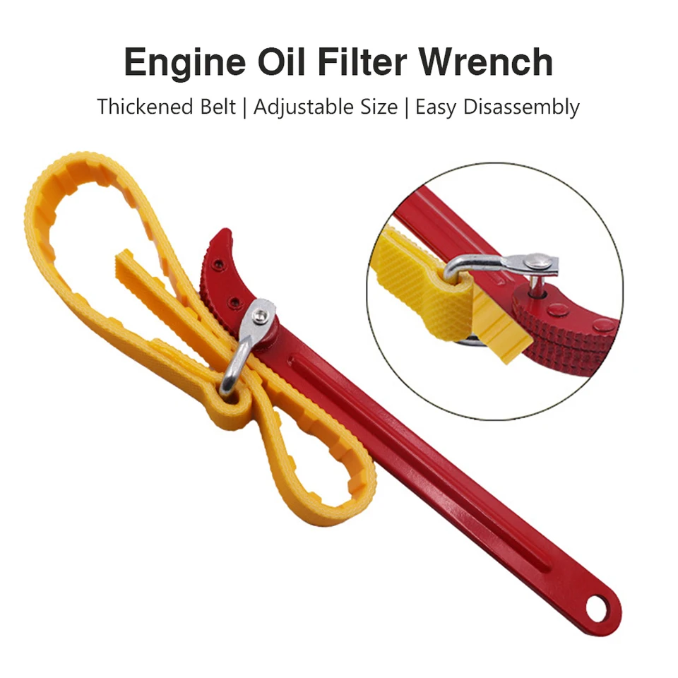 8/12 palca nastaviteľný opasok Krešný olejový sťahovač sťahovača sťahovača sťahovák sťahovač Spanner Spanner Wrench reťazový reťazový remienok otvárač otváračov Nástroje na demontáž