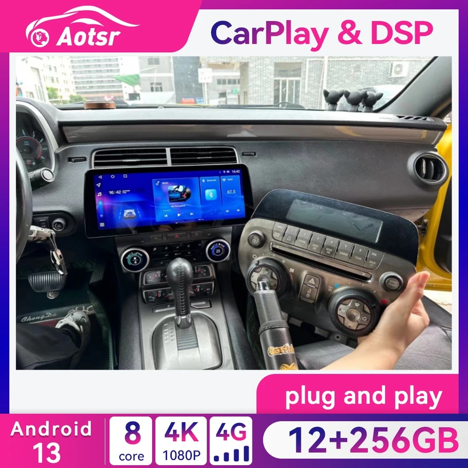 8+256 GB Android 12.0 pre Chevrolet Camaro 2010-2015 Multimediálny hráč auto Auto Wifi GPS Nav Automatické stereofónne jednotky CarPlay Radio Radio Radio Radio