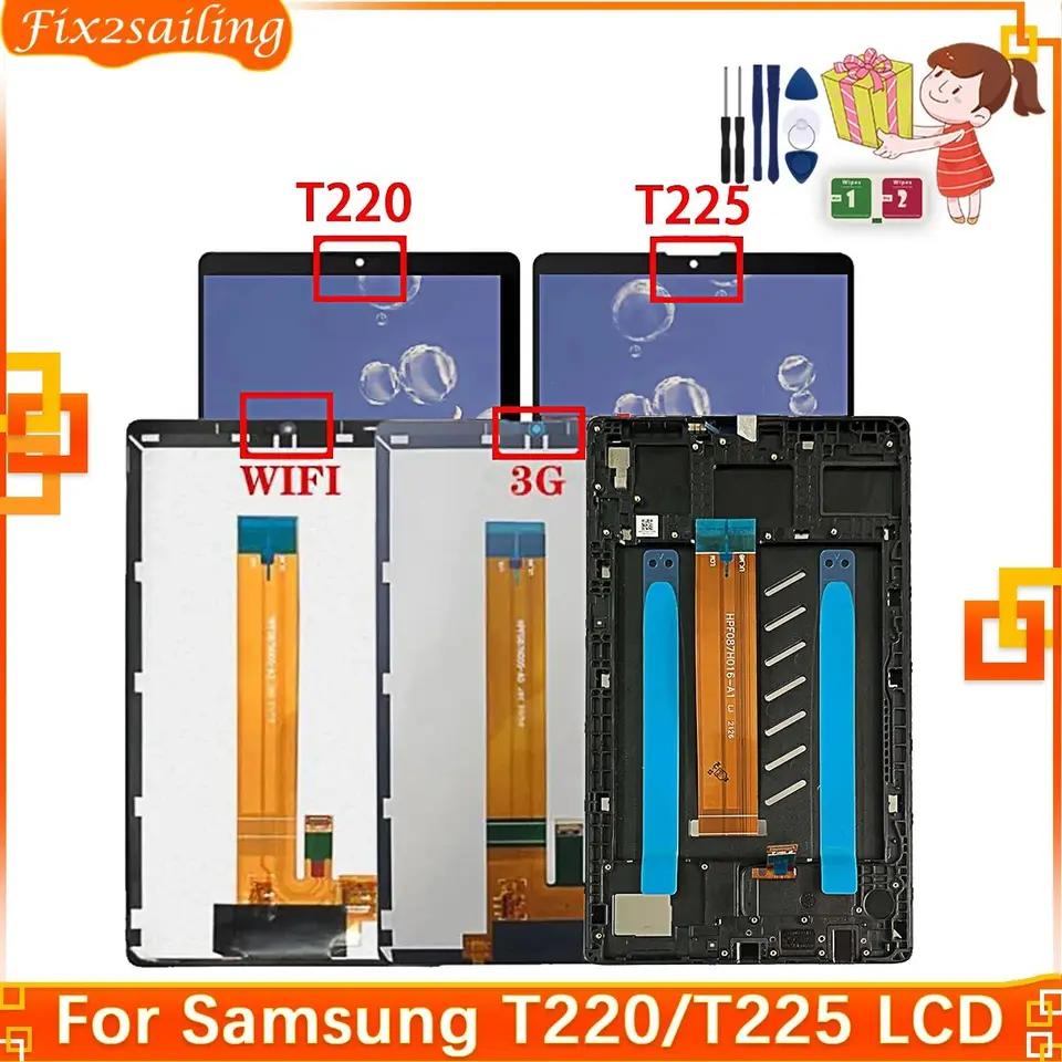 8.7 '' LCD pre tab a7 lite 2021 SM-T220 SM-T225 T220 T225 DISPLETNÝ DIGITÁRNY PANEL DIGITIZERÁCIA Zostava 100% Testovaná