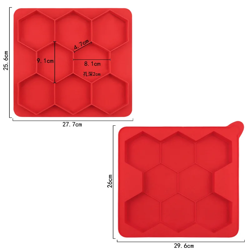 8-Cavity Octagonal Silikone Fold Ručne vyrábané hamburgery, mäsové labky, chliebové formy LD1185