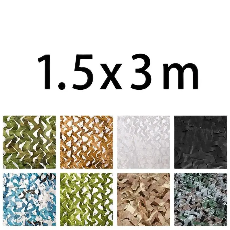 8 farieb 1,5*3M Vystužené maskovacie siete Army Army Hunting Garden Flat Outdoor Camo Nettin 1,5x3m 1,5*3 1,5x3