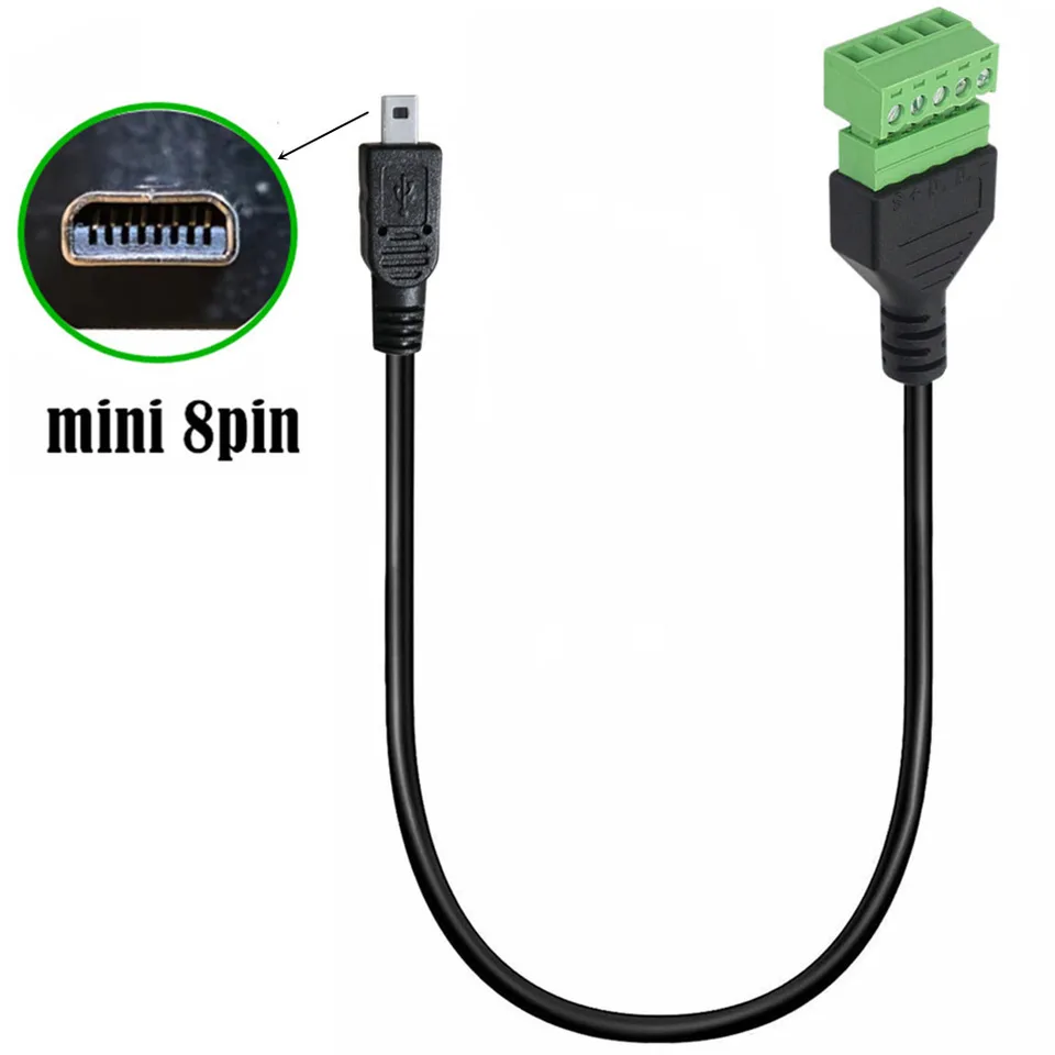 8-kolík Mini B až 5 pin/cesta ženský skrutkový skrutkovací štít svork