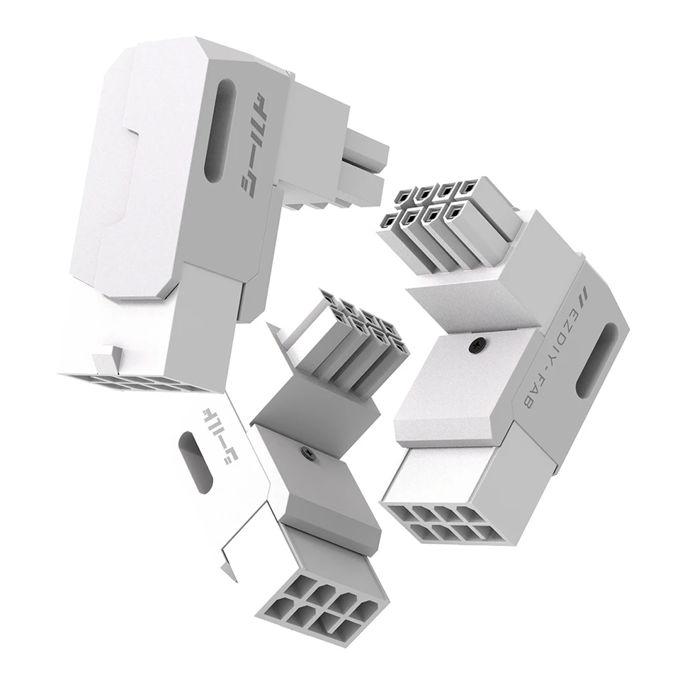 8-kolíkový PCIe GPU Power Adapter 90-stupňový uhlový konektor Grafický konektorový adaptér pre konektor pre stolné počítače grafika