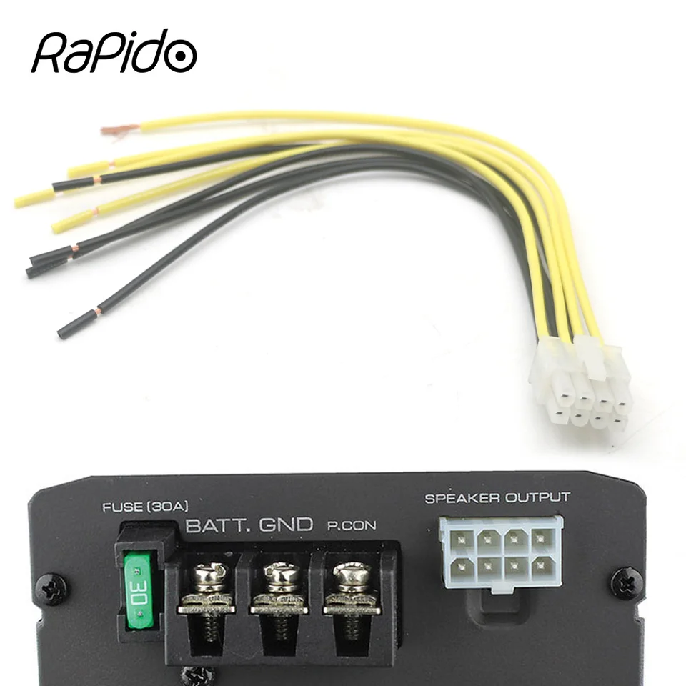 8-kolíkový reproduktor vysokej úrovne vstupného zátky pre Kenwood KAC-6407 KAC-M3004