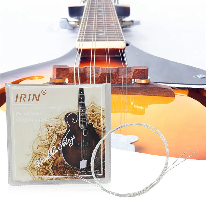 8 ks/balenie mandolínových reťazcov Set Striesok Strieborné GDAE Mandolin Accessories M100