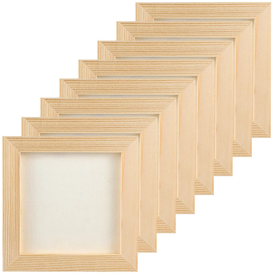 8 ks fotografiu ílový rám obrazového rámca Dieťa Dieťa Fotografia 12x12 Wood 4x4 maľovacie rámy prázdne drevené drevené