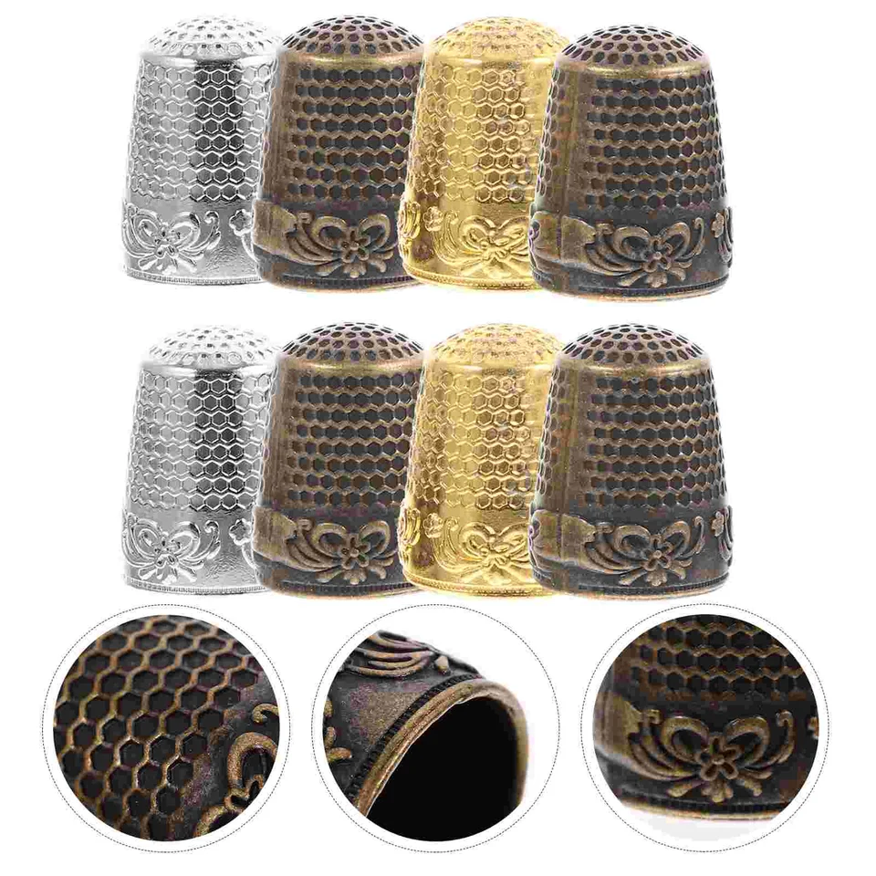 8 ks krížovým stehom Thimble Sewing Finging Ruckves Profesionálny ochranný prenosný prenosný prenosný