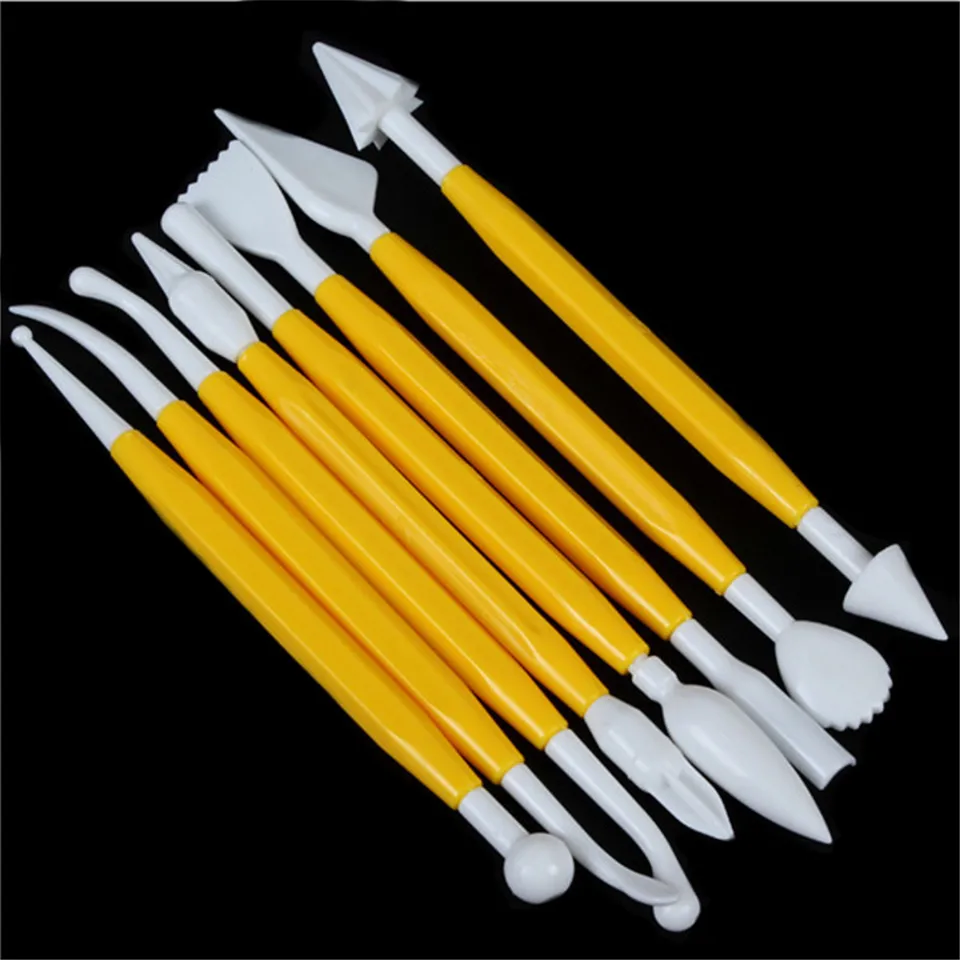 8 ks/set plastových hlinených sochárskych set polymérne modelovanie Clay Tools Poly Form Sculpey Tools Set na tvarovanie hlinených hračiek na hračky